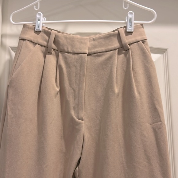 Favorite Daughter The Favorite High Waisted Wide Leg Pant Khaki Slacks - Picture 7 of 9
